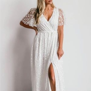 Still Available: Baltic Born Marseille White Embroidered Maxi Dress size small